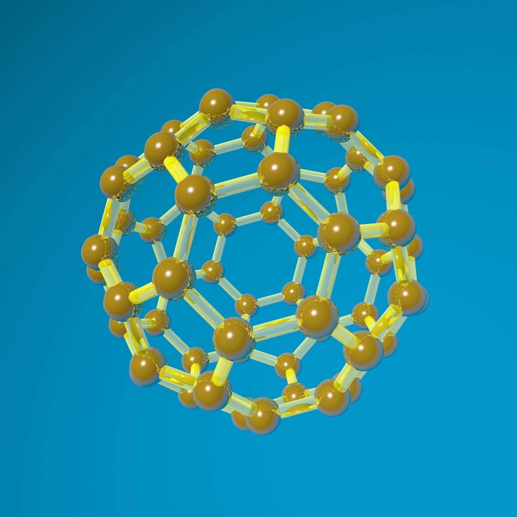 Fullerene c60 3D model_4