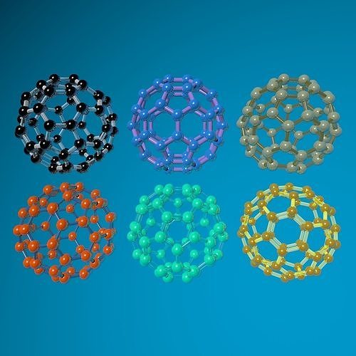 Fullerene c60 3D model
