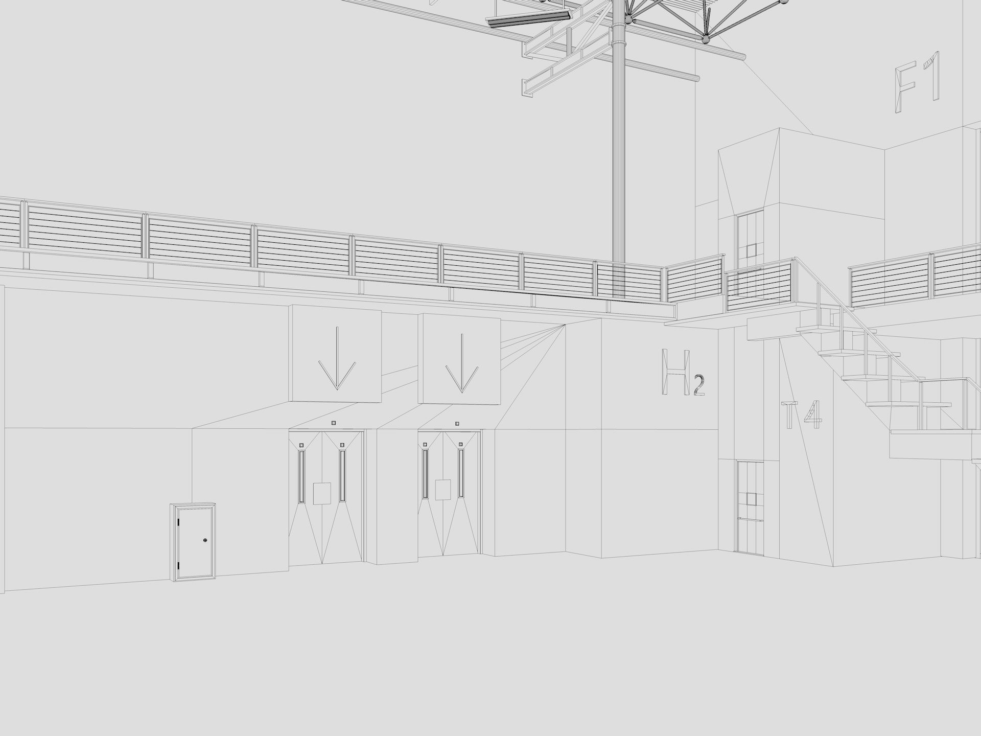 Exhibition Hall 14 interior 3D model_12