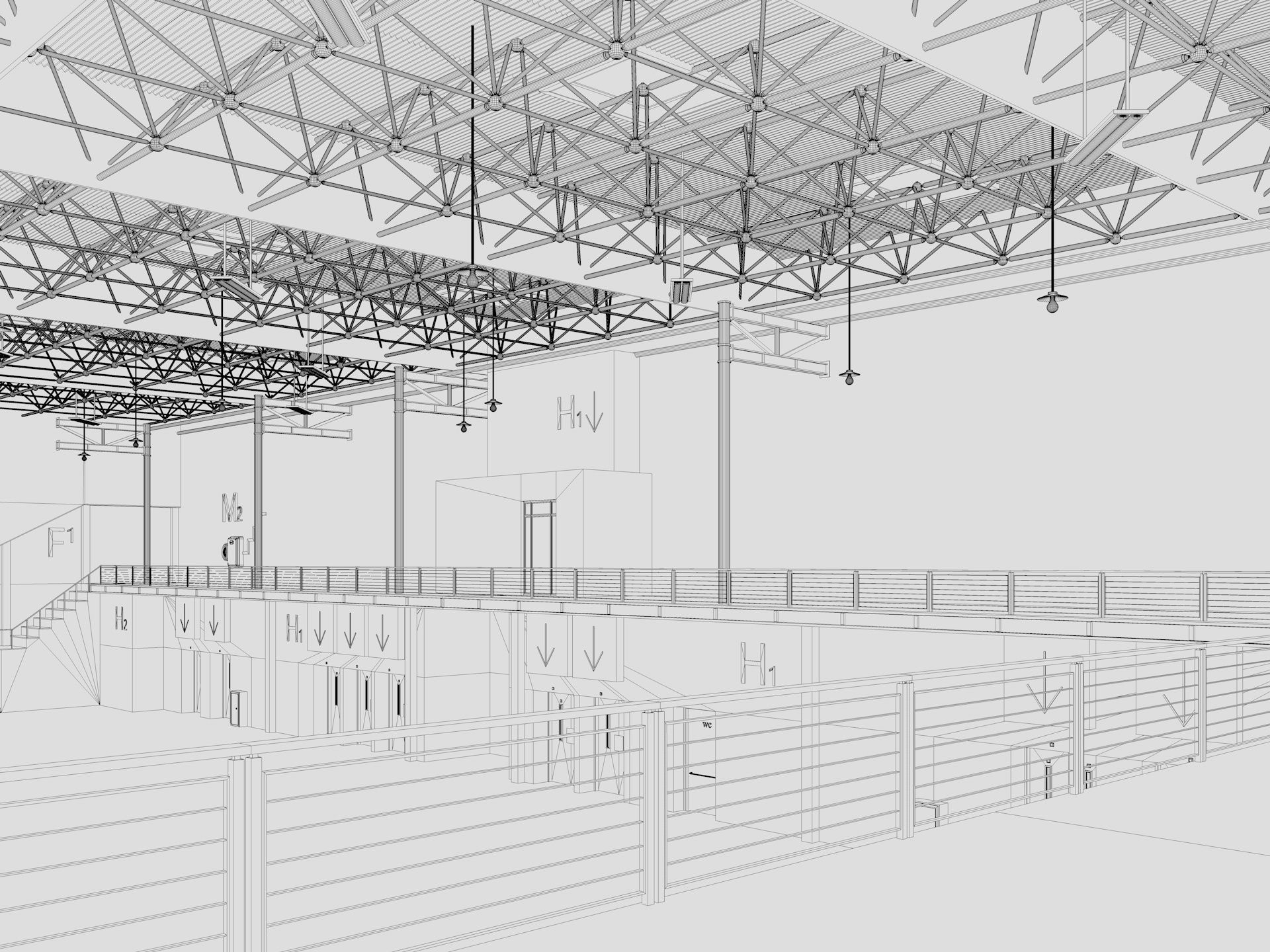 Exhibition Hall 14 interior 3D model_14