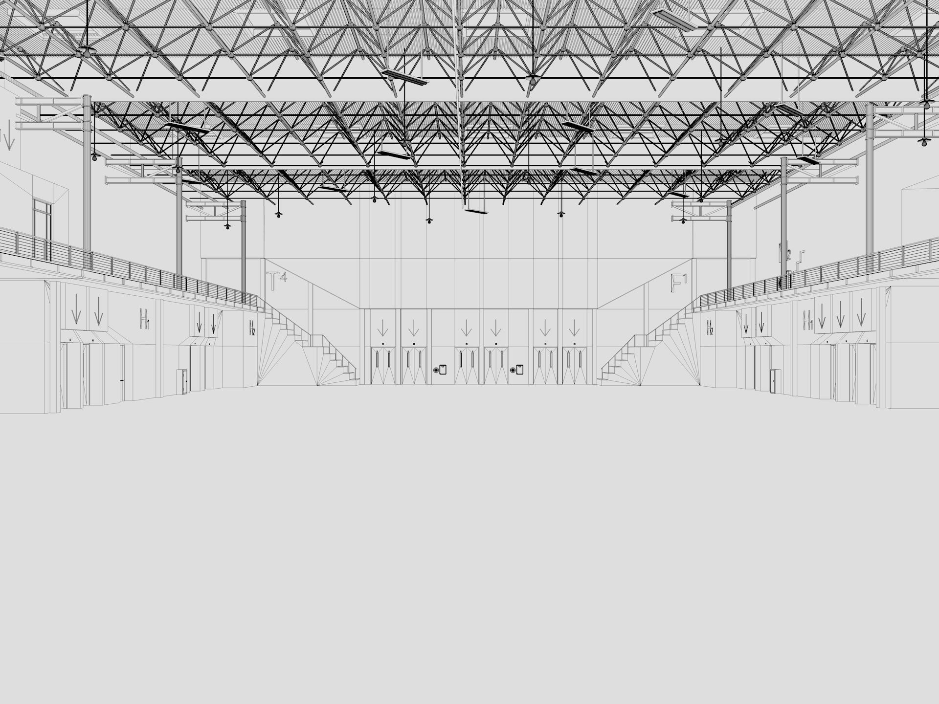 Exhibition Hall 14 interior 3D model_13