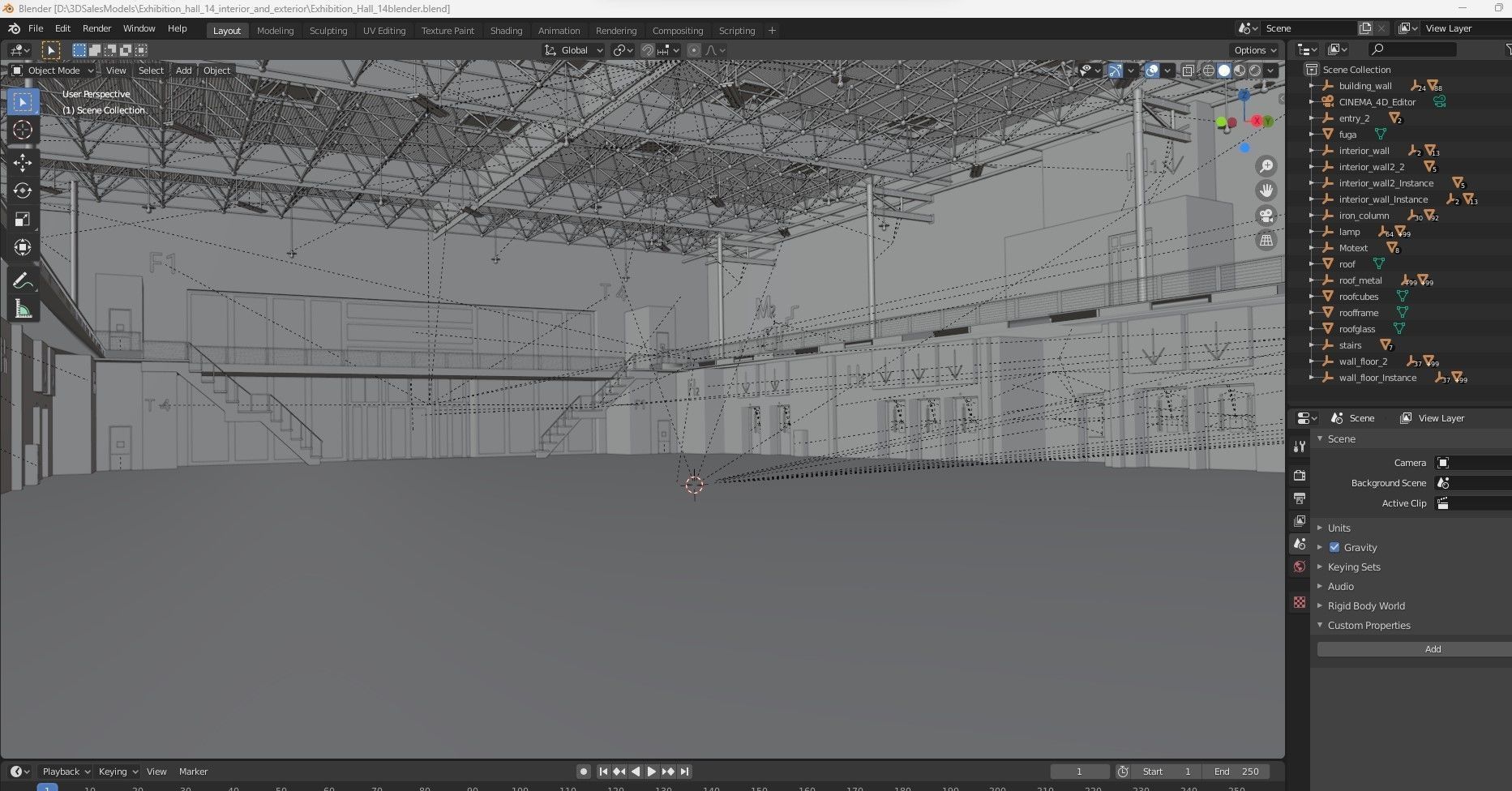 Exhibition Hall 14 interior 3D model_24