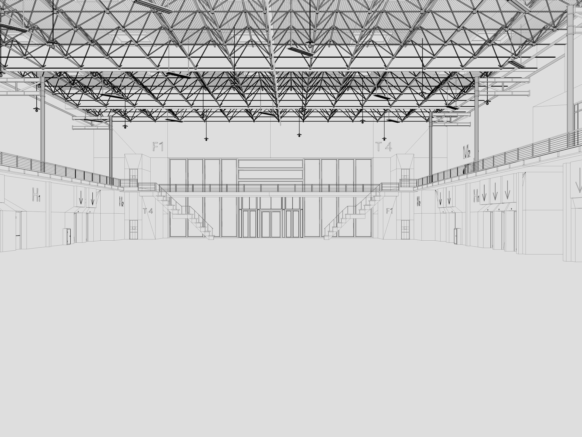 Exhibition Hall 14 interior 3D model_17