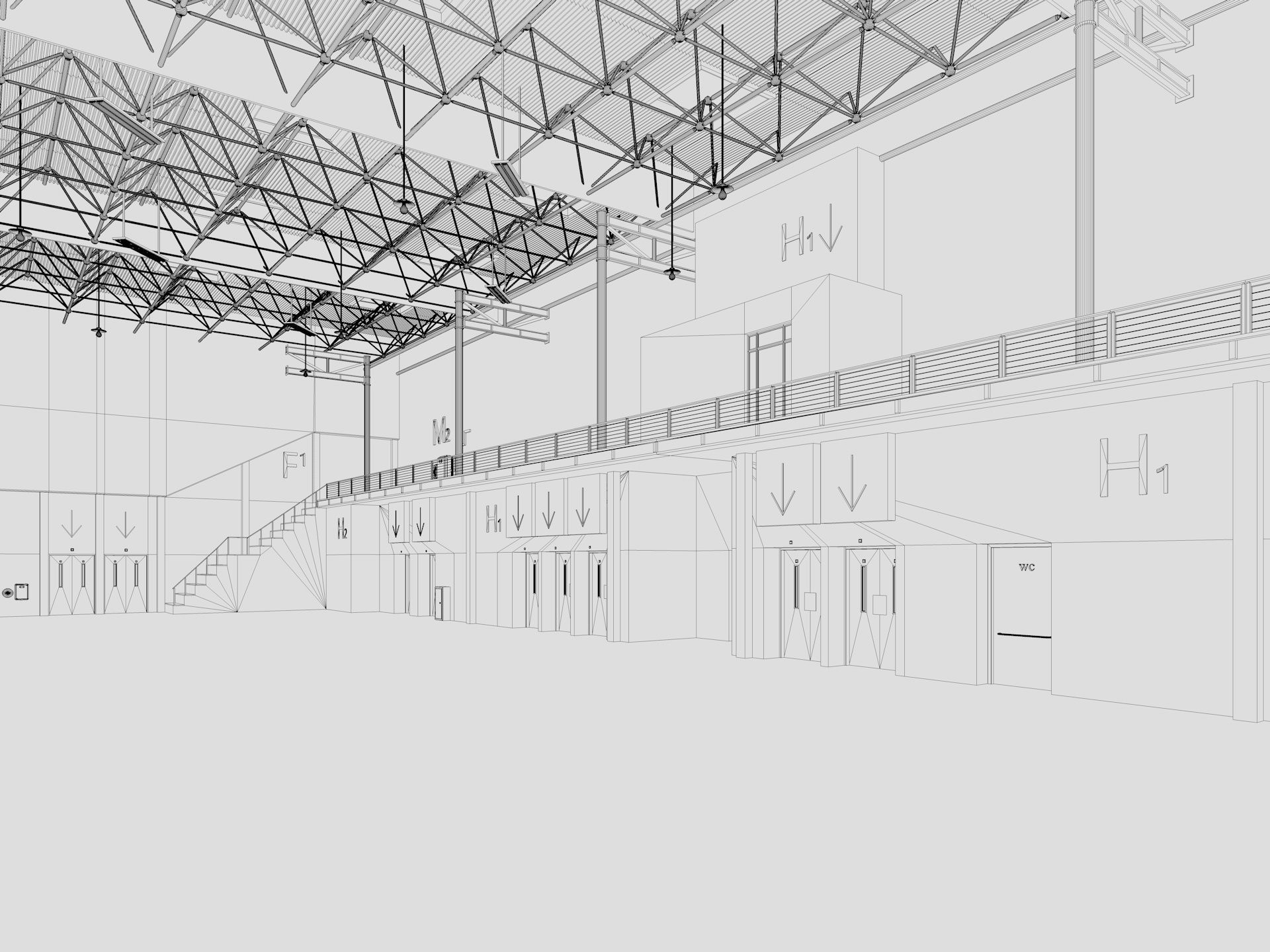 Exhibition Hall 14 interior 3D model_15