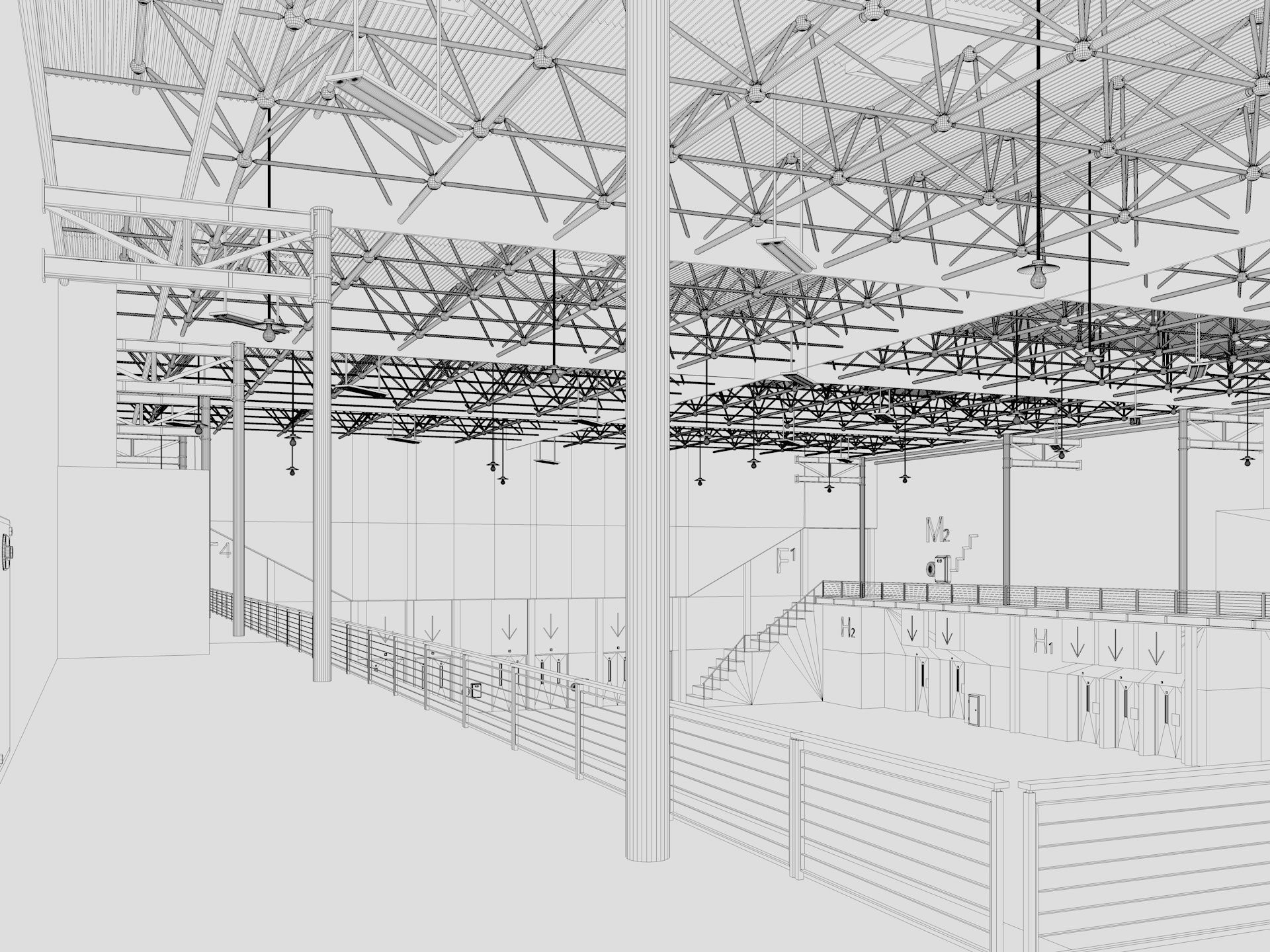 Exhibition Hall 14 interior 3D model_16