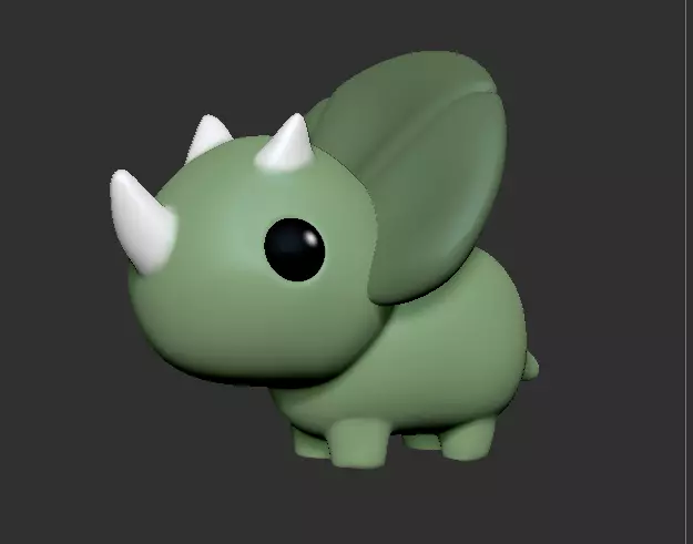 Triceratops toy rhino 3D print model