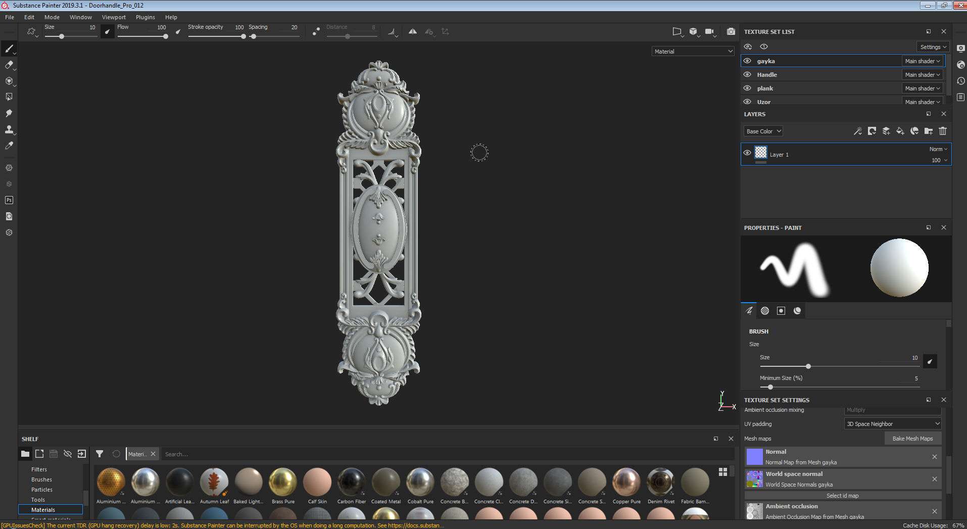 Brass Door Handles 3D model 3D model_8