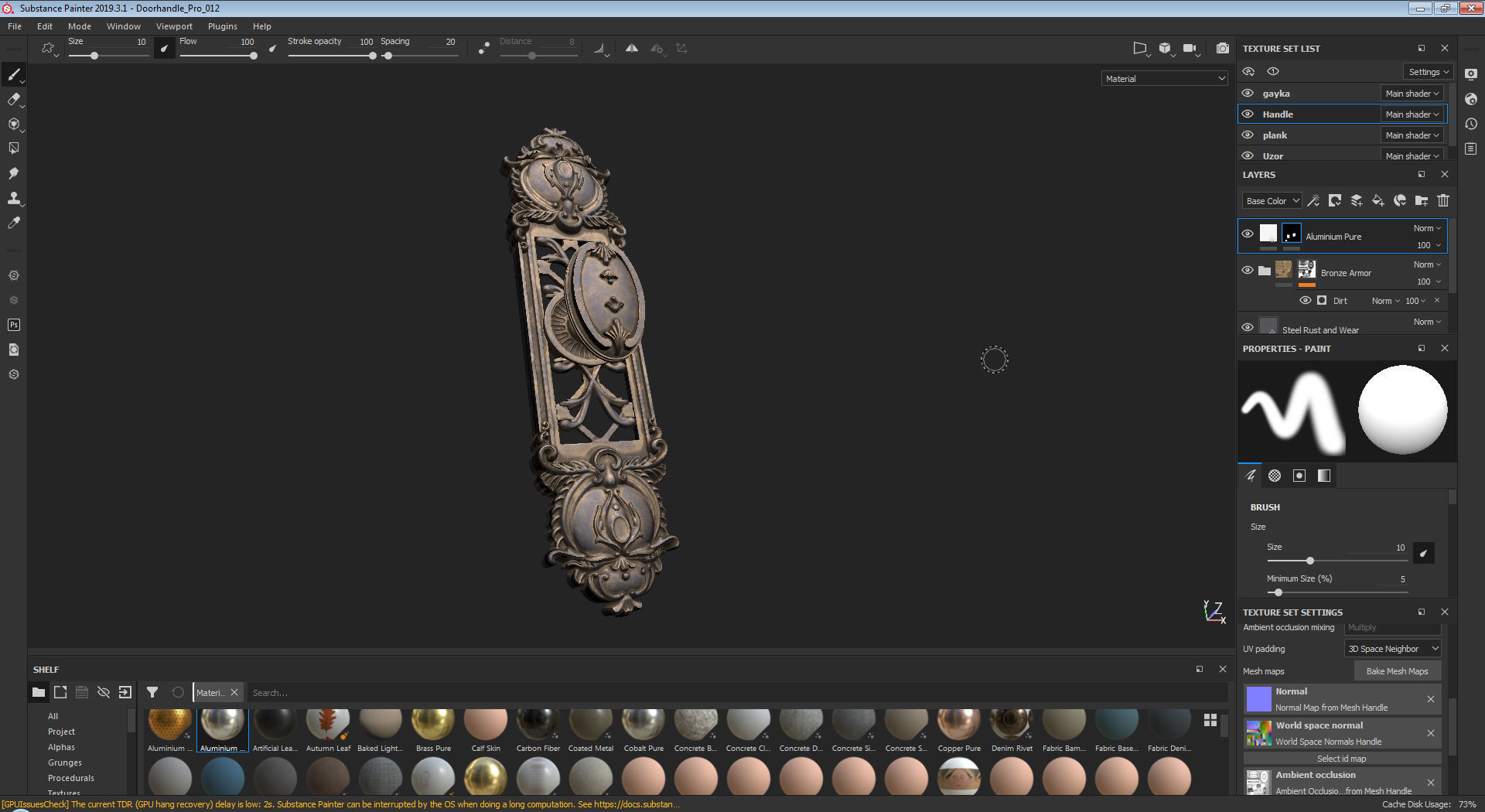 Brass Door Handles 3D model 3D model_9