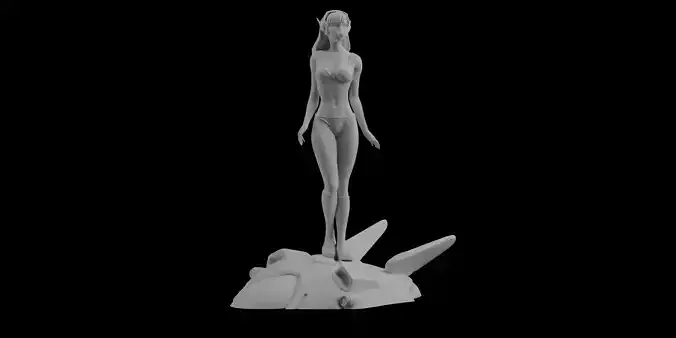Overwatch DVa Pinup Statue Sculpt sexy figure 3D printing 3D print model