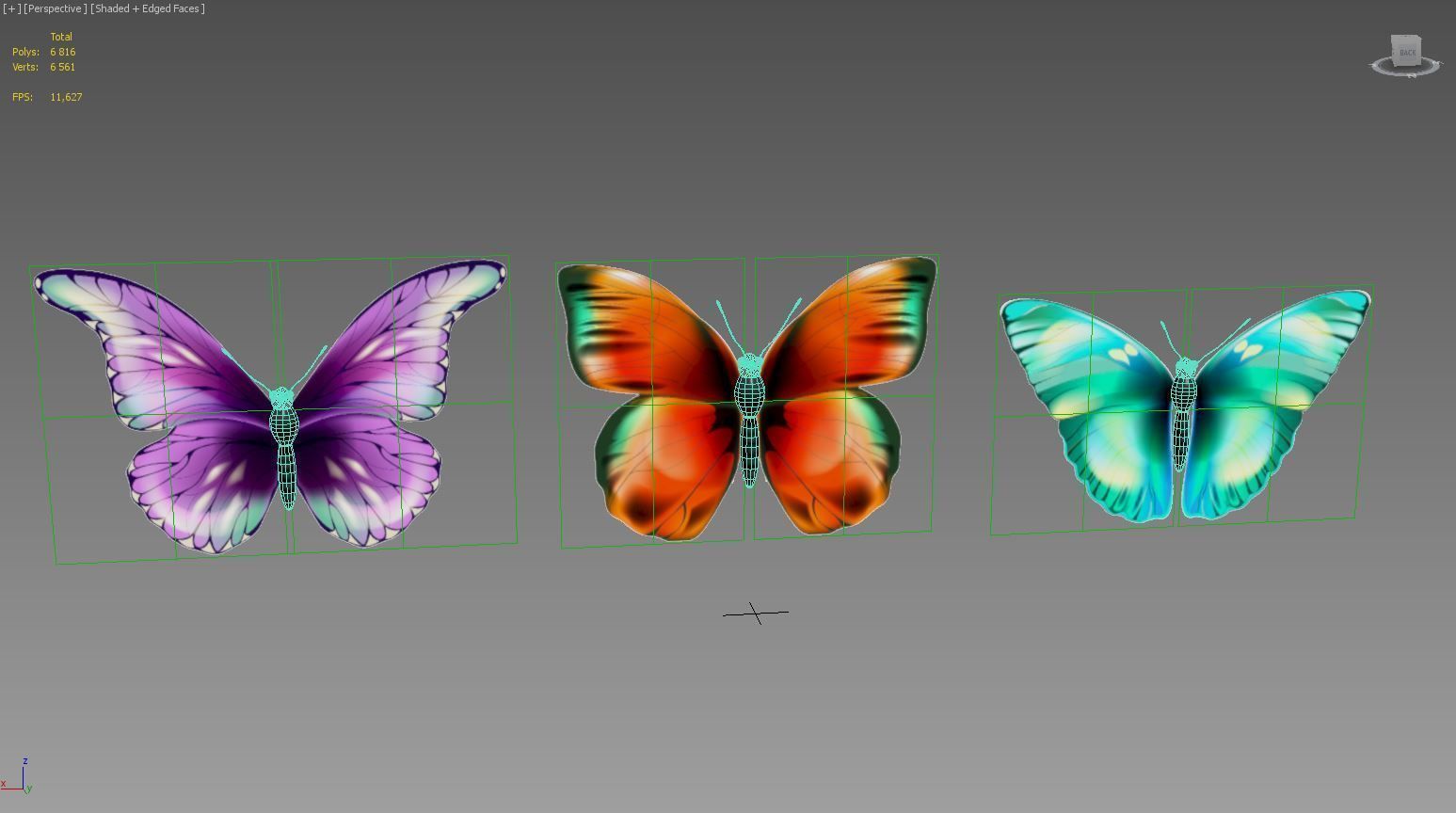 Cartoon Butterfly Low-poly 3D model 3D model_4