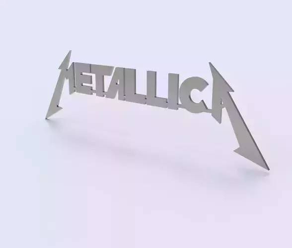 Metallica Logo for 3D print and laser cutting from sheet metal 3D print model