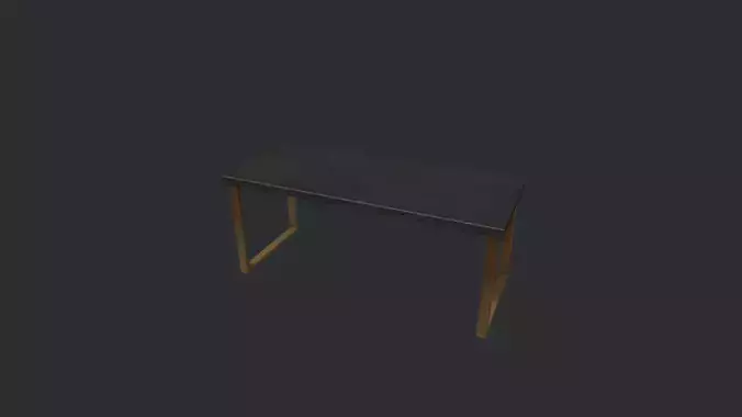 Black Table with Gold Legs