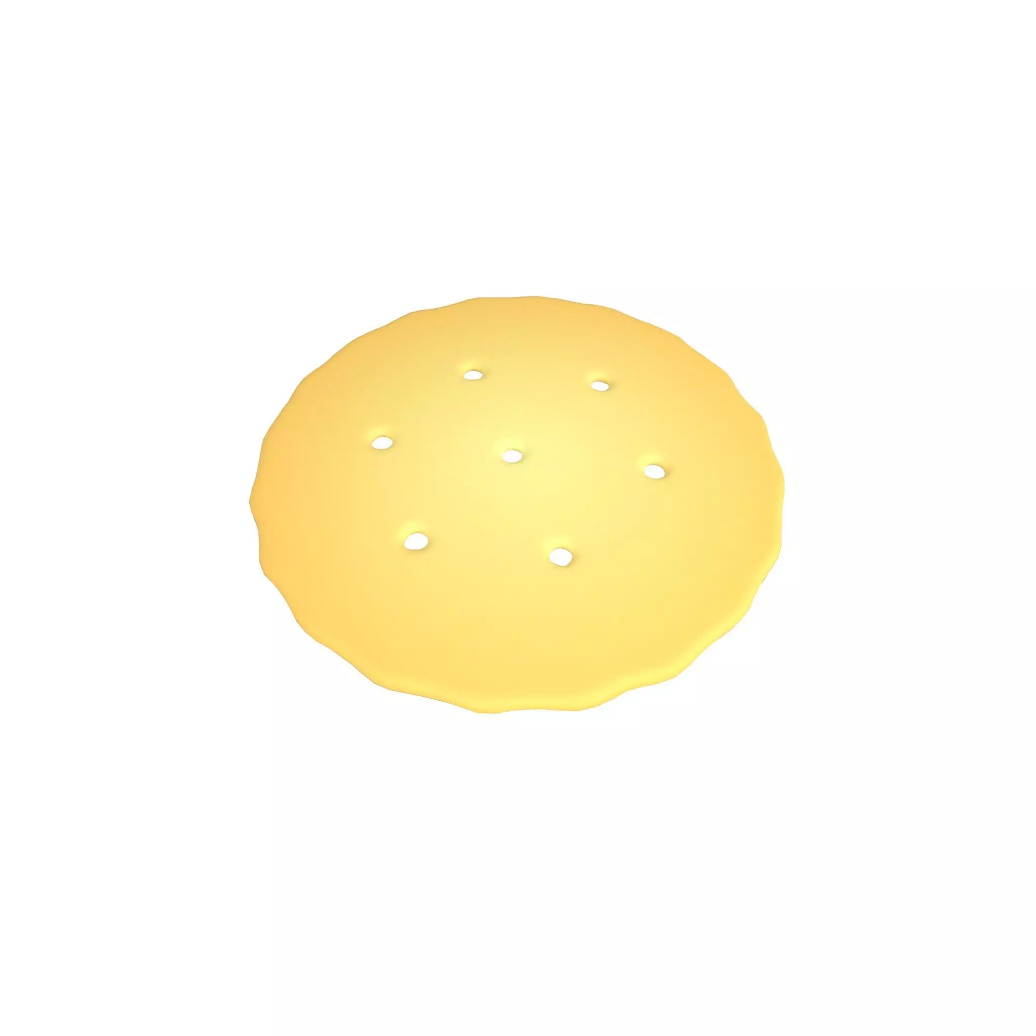 Round Cracker v1 001 Low-poly 3D model_0