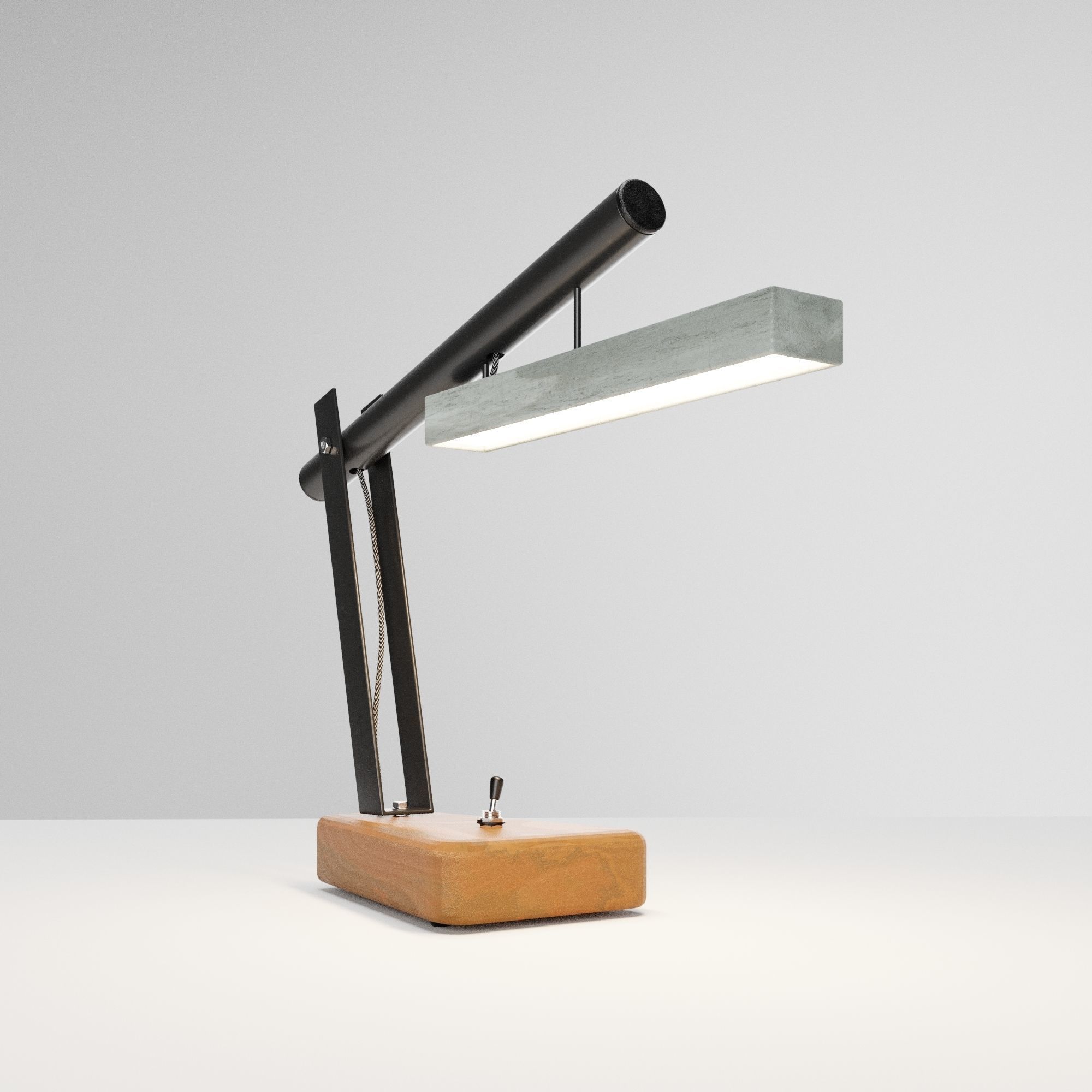 Crane lamp 3D model_1