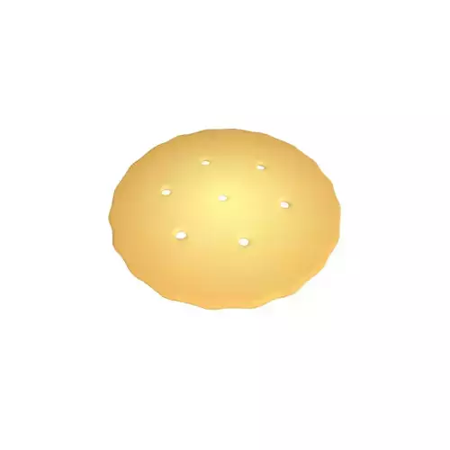 Round Cracker v1 002 Low-poly 3D model