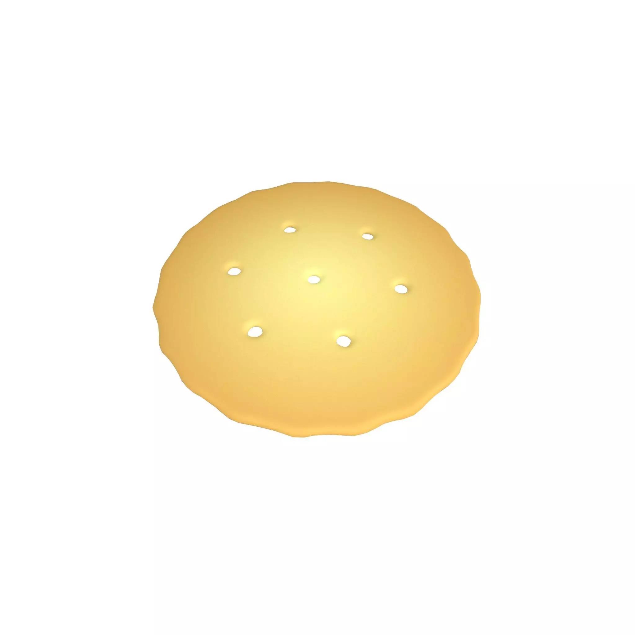 Round Cracker v1 002 Low-poly 3D model_0