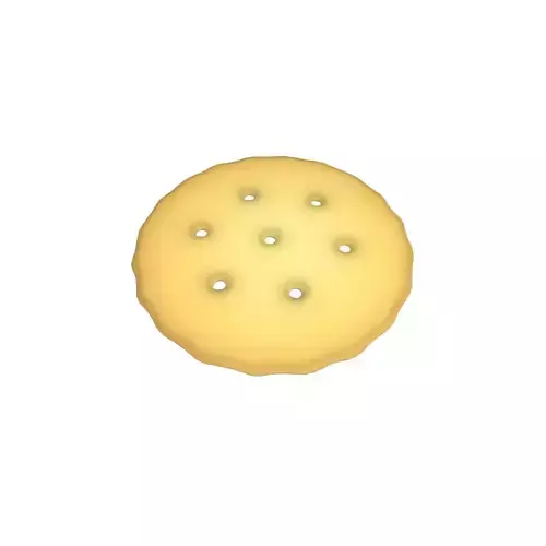 Round Cracker v1 003 Low-poly 3D model