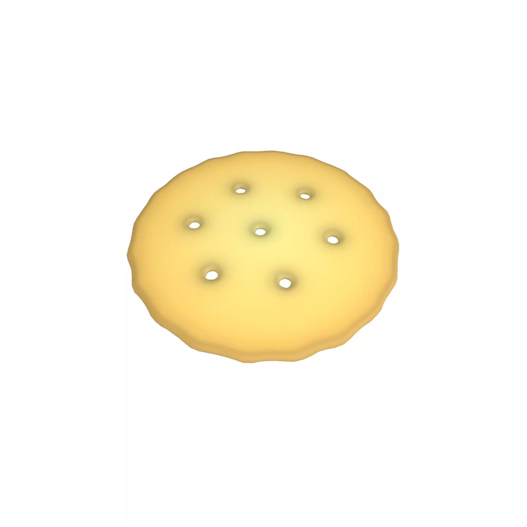 Round Cracker v1 003 Low-poly 3D model
