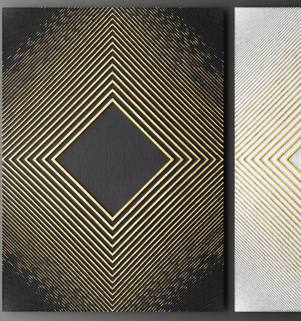 Panel painting 3D model_3