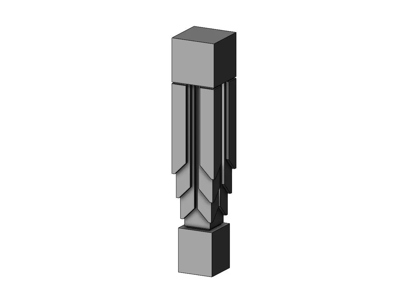 Simple New york contemporary style column 3D print model_0