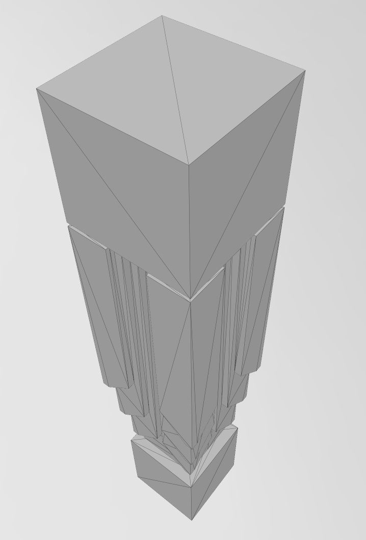 Simple New york contemporary style column 3D print model_11