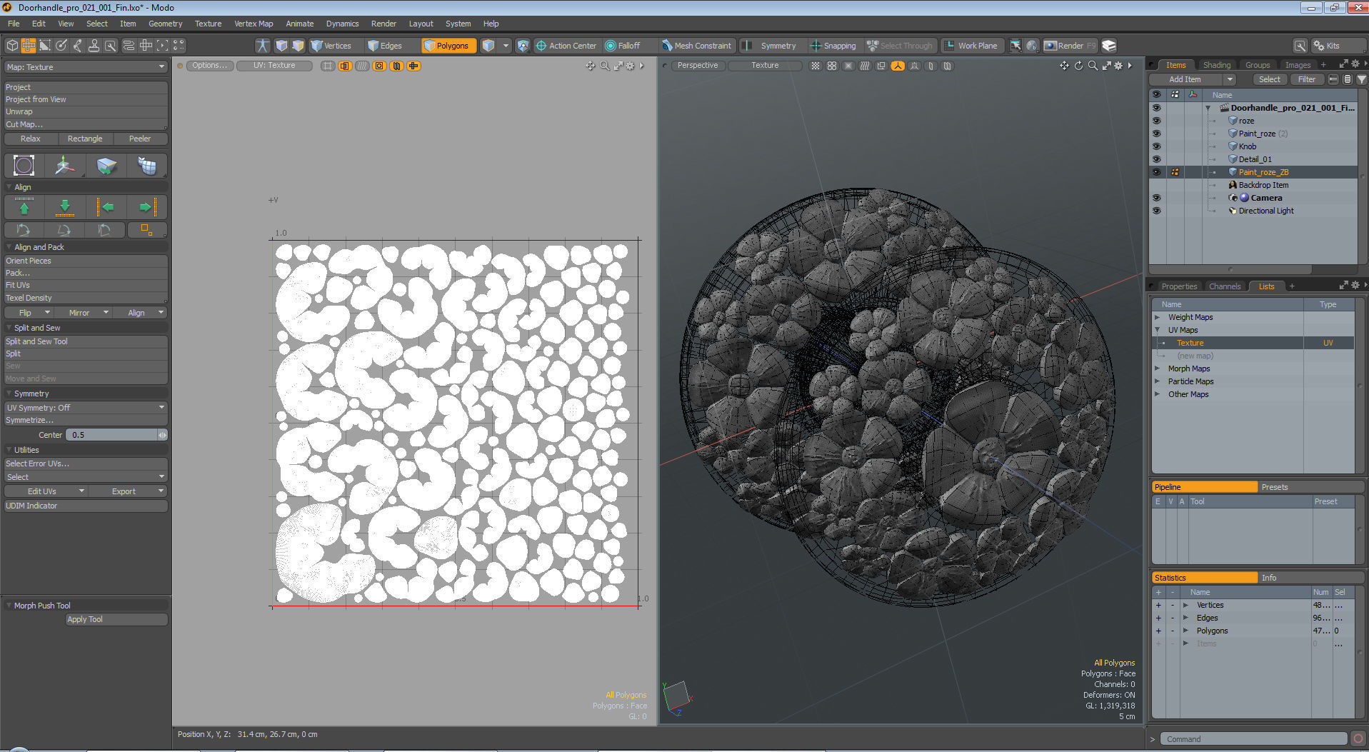 Brass Door Handles 3D model 3D model_5