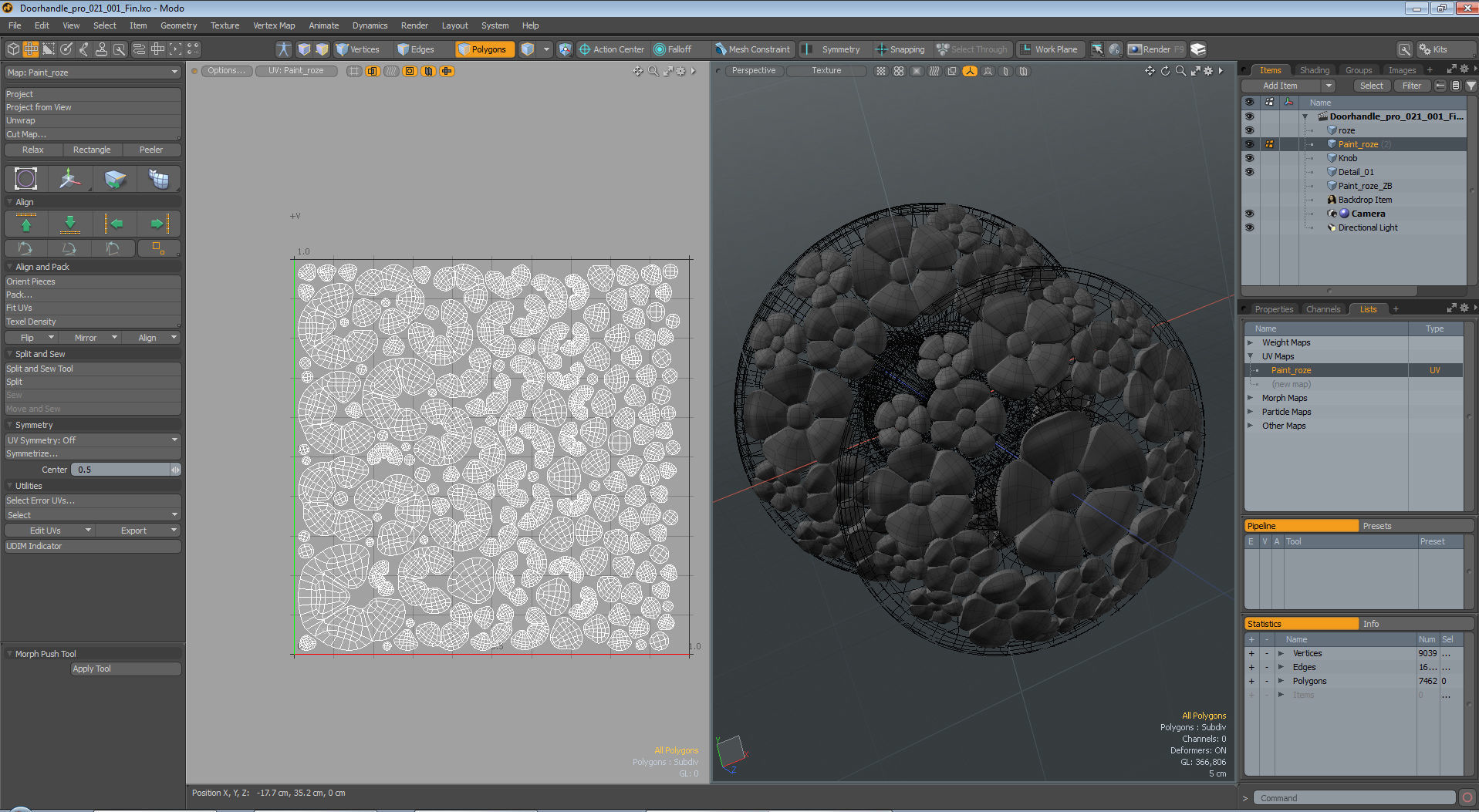Brass Door Handles 3D model 3D model_9