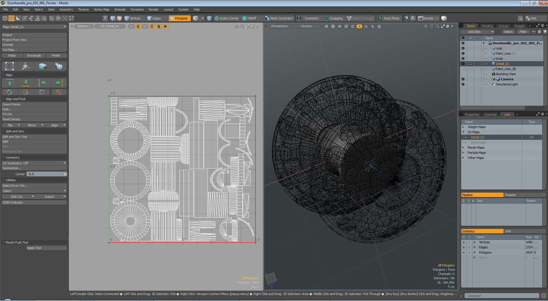 Brass Door Handles 3D model 3D model_7