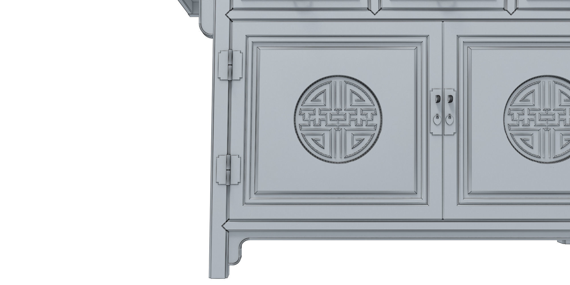 RED LACQUER ALTAR CABINET 3D model_7