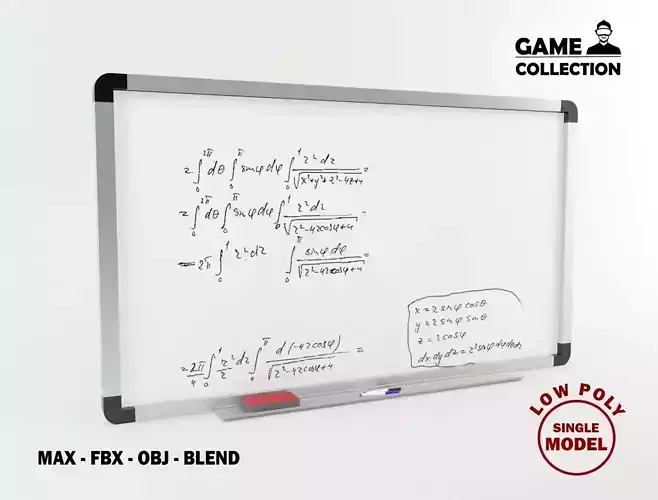 Whiteboard with formulas