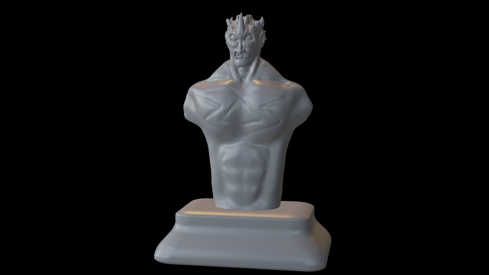 Demon Statue Free 3D model_2