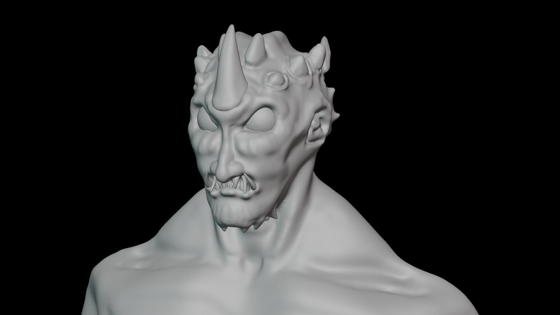 Demon Statue Free 3D model_1