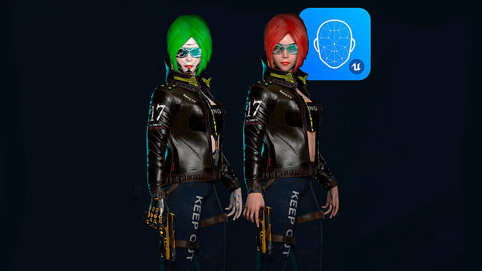3D model Cyberpunk Girl VR / AR / low-poly rigged animated | CGTrader