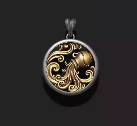 Horoscope acuario pendant