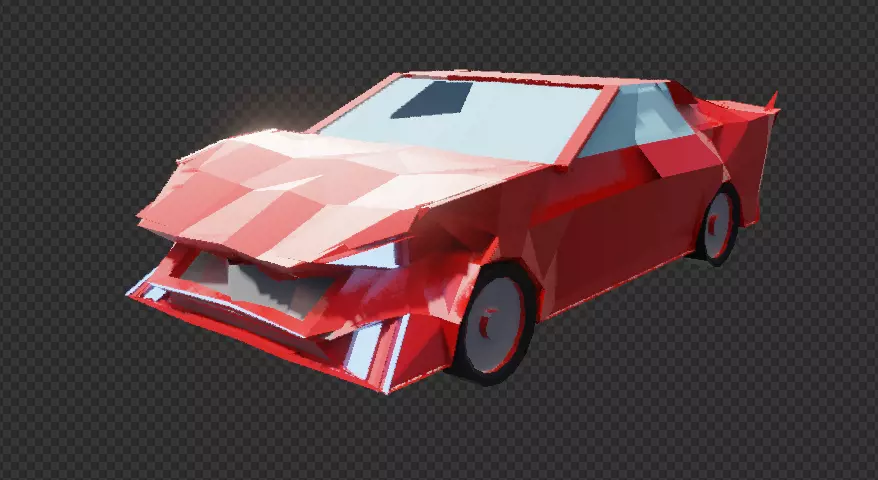 Low Poly Car polygonal Free low-poly 3D model