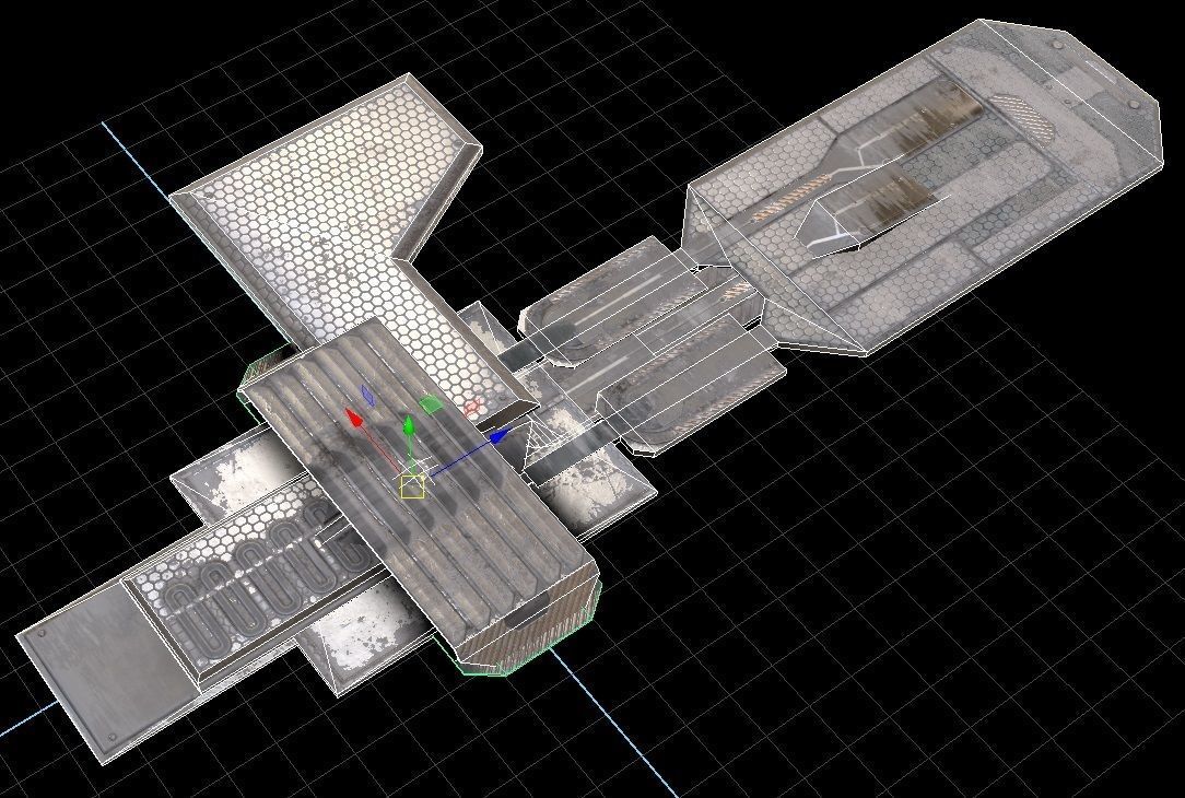 Sci fi  architectural kit - Game Ready Low-poly 3D model_6