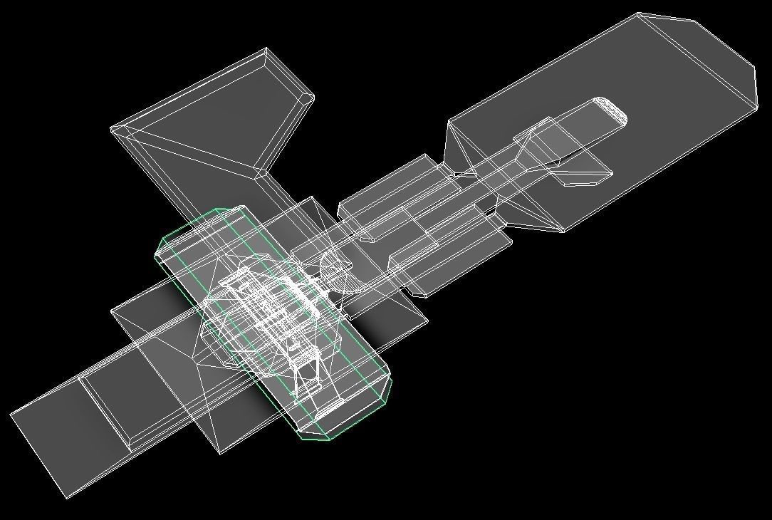 Sci fi  architectural kit - Game Ready Low-poly 3D model_3