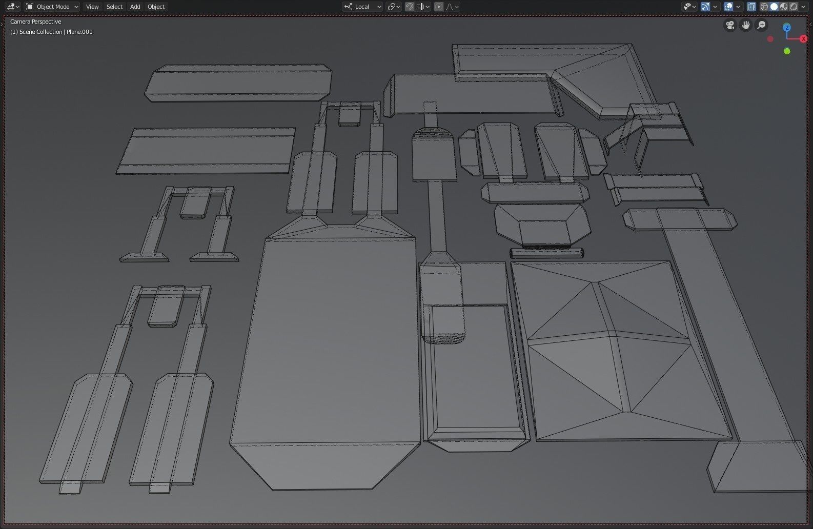 Sci fi  architectural kit - Game Ready Low-poly 3D model_1