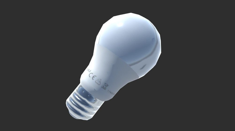LED lightbulb Free low-poly 3D model_1