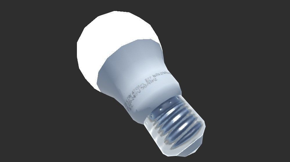 LED lightbulb Free low-poly 3D model_2