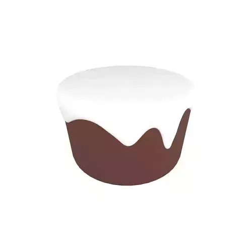 Chocolate Cake v1 002 Low-poly 3D model