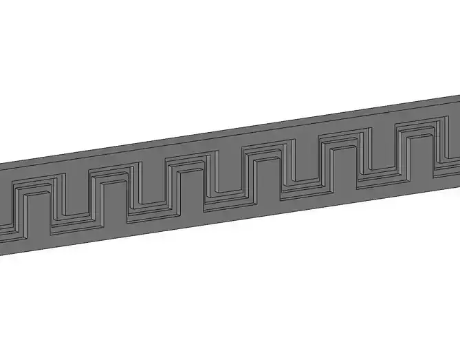 Greek key frieze panels for plaster and wood working 3D print model