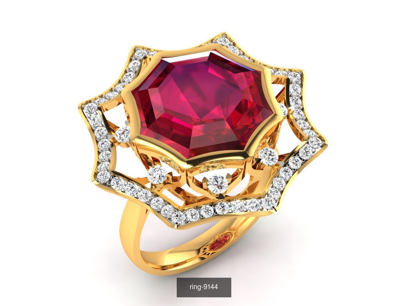 274 GEMSTONE RING 3D Model Collection_44