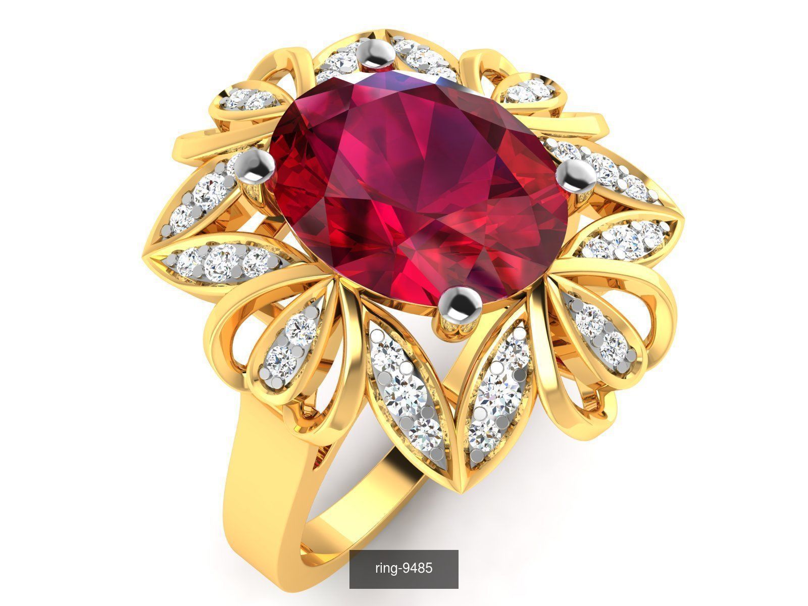 274 GEMSTONE RING 3D Model Collection_13