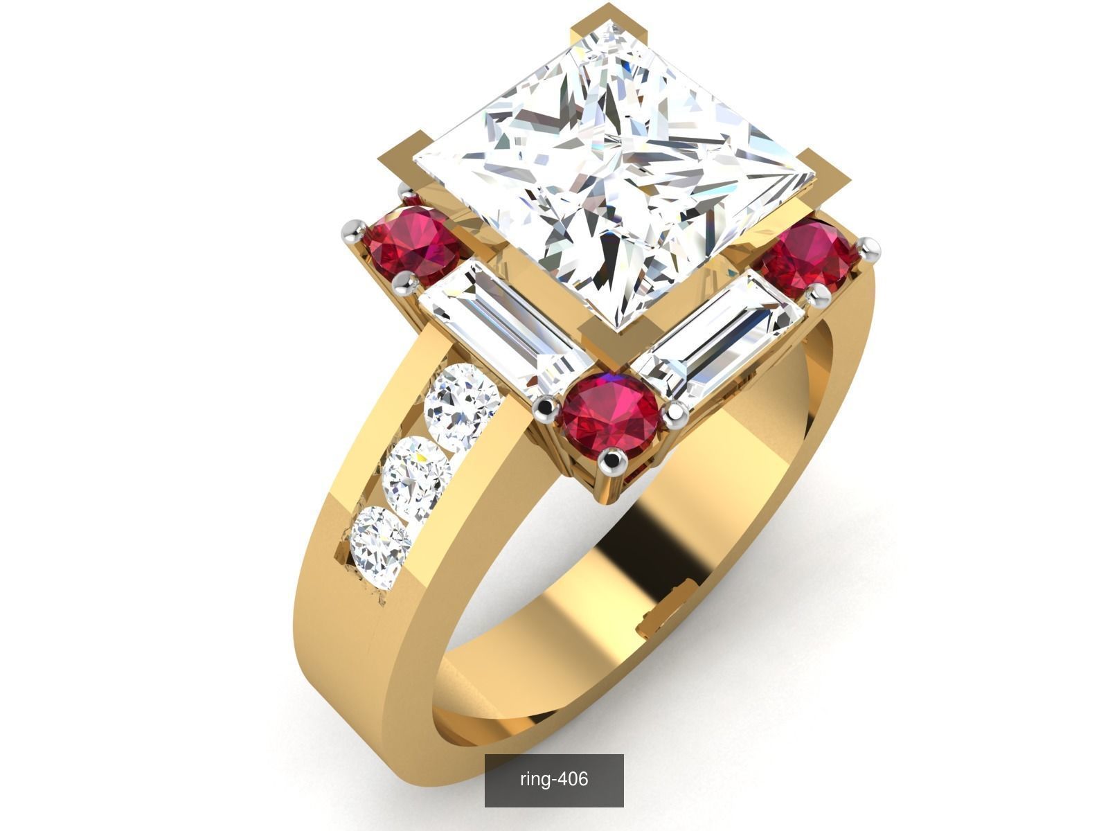 274 GEMSTONE RING 3D Model Collection_76