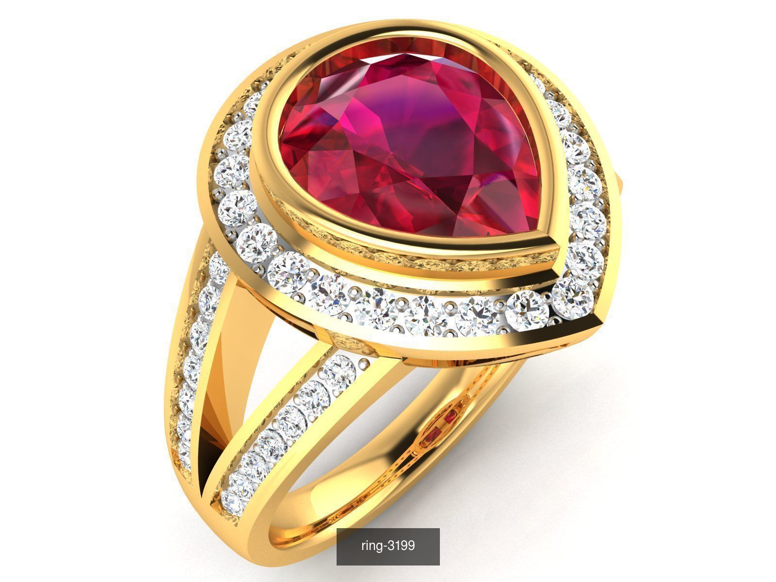 274 GEMSTONE RING 3D Model Collection_141