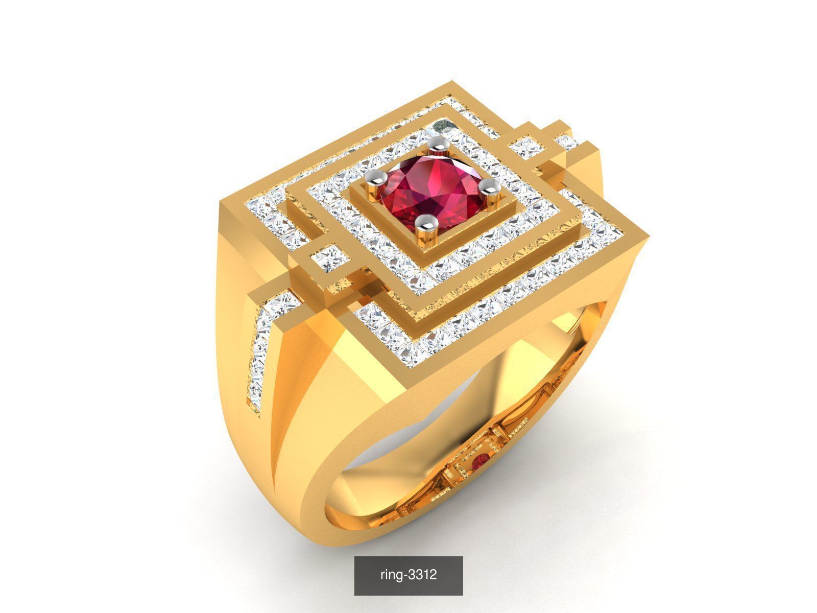 274 GEMSTONE RING 3D Model Collection_138