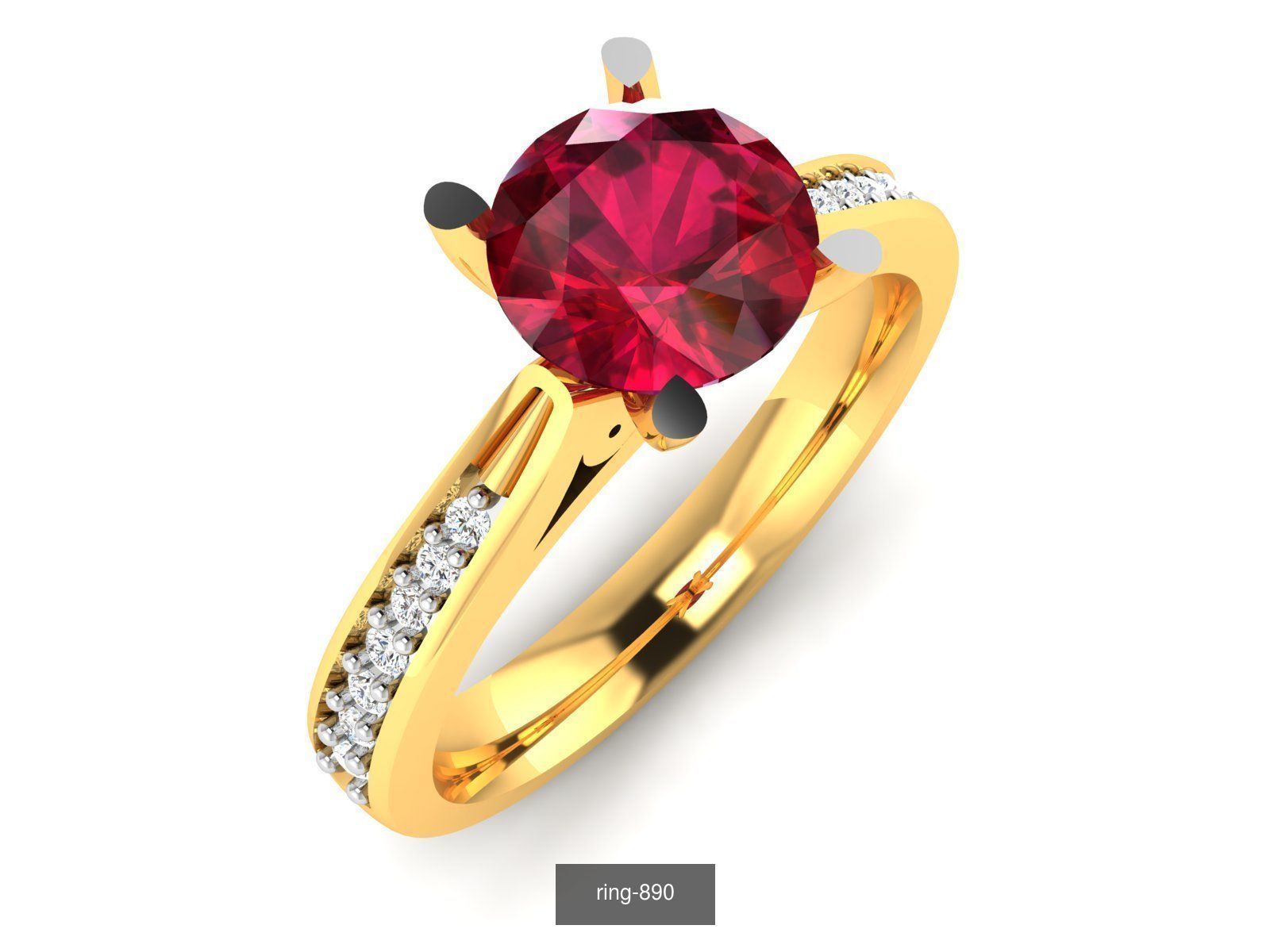 274 GEMSTONE RING 3D Model Collection_54