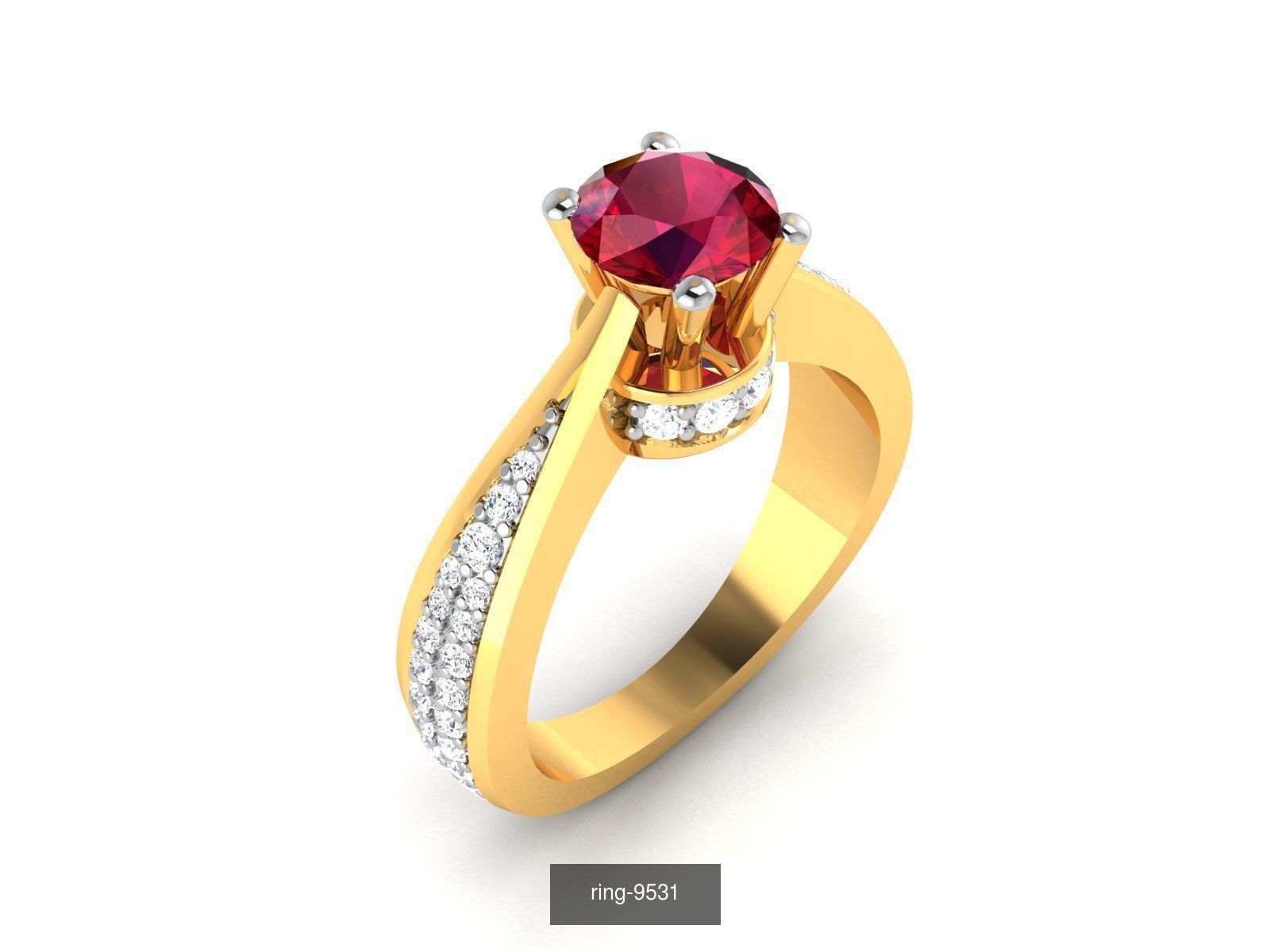 274 GEMSTONE RING 3D Model Collection_8