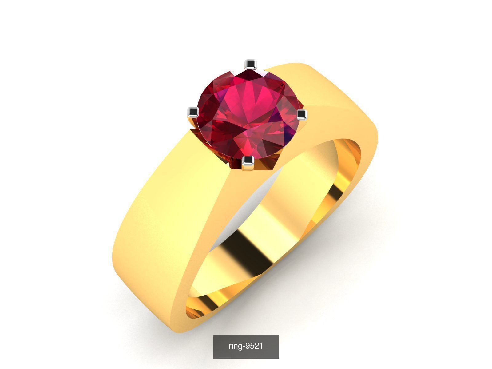274 GEMSTONE RING 3D Model Collection_9